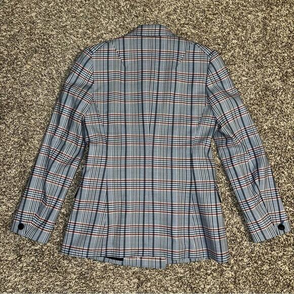 Rag & Bone Elise Plaid Double Breasted Blazer Blue - Picture 4 of 13